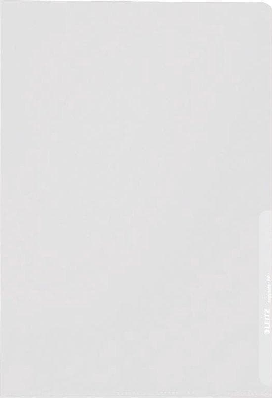 LEITZ transparent hylsa, extra stark, A4, PP, ådring, 0,17 mm öppen upptill och på sidorna, dokumentsäker, med tum- (4060-00-00)