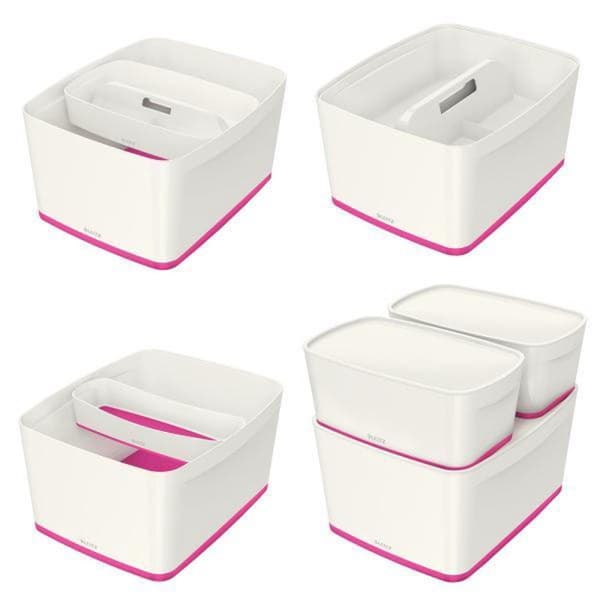 Leitz Mybox Förvaringslåda - 18 liter - med lock - rosa