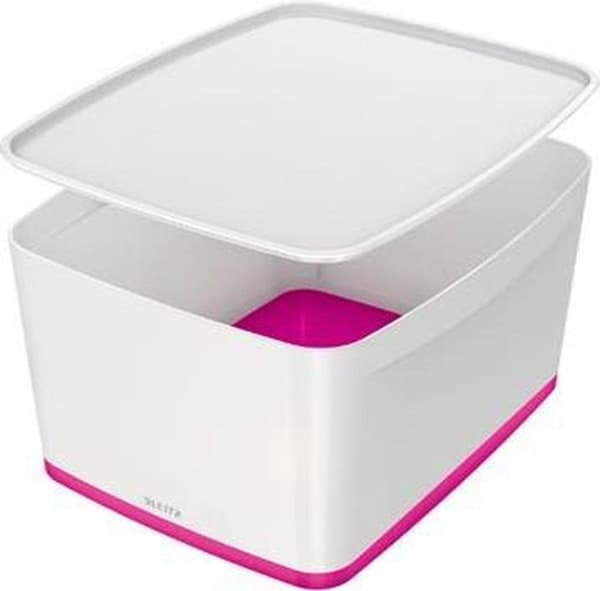Leitz Mybox Förvaringslåda - 18 liter - med lock - rosa