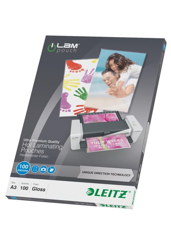 Leitz Laminointifolio DIN A3 100 mikronia kiiltävä 100 kpl