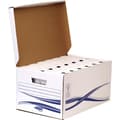 Miniatyrbillede 3 af 3: Fellowes BANKERS BOX Basic arkivhængslet lågkasse Maxi, blå lavet af 100% genbrugspap, FSC-certificeret, til format - 1 stk (4460502)