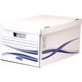 Miniatyrbillede 2 af 3: Fellowes BANKERS BOX Basic arkivhængslet lågkasse Maxi, blå lavet af 100% genbrugspap, FSC-certificeret, til format - 1 stk (4460502)