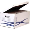Miniatyrbillede 1 af 3: Fellowes BANKERS BOX Basic arkivhængslet lågkasse Maxi, blå lavet af 100% genbrugspap, FSC-certificeret, til format - 1 stk (4460502)