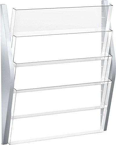 Helit H6270400 - vægbuedisplay "buen", 4 lommer, DIN A3 landskab, sølv
