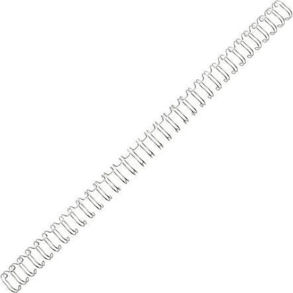 GBC trådbackar WireBind - 9,5 mm - 125 ark - Silver - 100 st