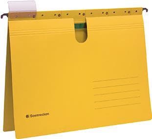 Hängmapp gul A4 kommersiell häftning 220g återvunnen kartong 25 st./förp. (2018)