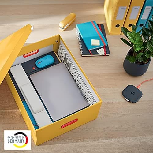 Leitz Click & Store Stor opbevaringsboks, foldbar A3 arkivboks med låg, robust premium papspand til arkivering af dokumenter, Hjem/kontor, Hyggelig se