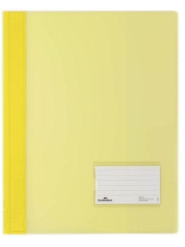 Holdbar flad fil gennemskinnelig - A4 - PVC - Gul - Portræt - 57 x 90 mm - 1 stk (268004)