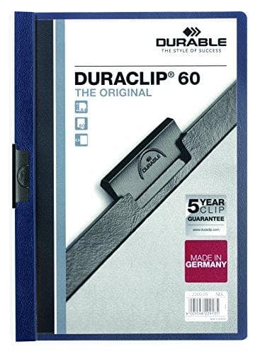 Holdbar DURACLIP - A4 - Blå - 60 ark - 25 stk (220928)