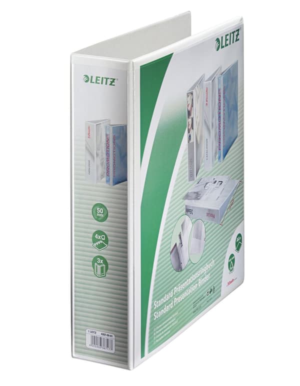 Leitz standard præsentation ringbind A4 - Parent ASIN - DE(4), Hvid