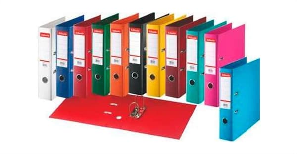 Esselte Ordner Standard PP A4 50mm - Diverse - 10 stycken - För hemarbete - Perfekt för hemmakontor