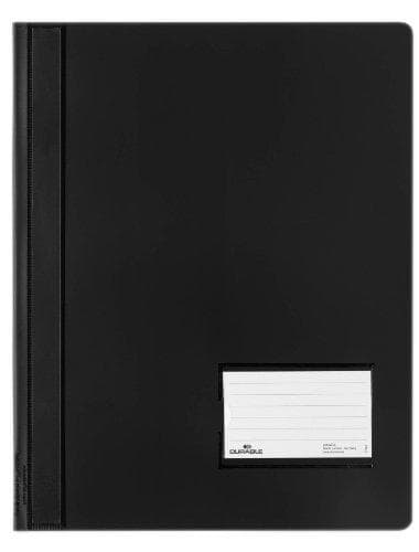 Kestävä litteä, läpikuultava - A4 - PVC - musta - muotokuva - 1 tasku - 57 x 90 mm (268001)