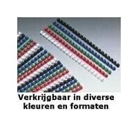 GBC plastbindningsryggar CombBind, DIN A4, 28 mm, svart rund, 21 ringar, US division, med UV-skydd, blank (4028183)
