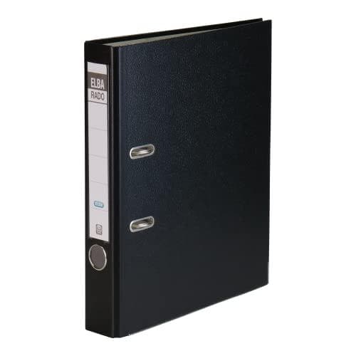 ELBA folder rado brilliant, 50 mm, svart, 5-pack, ryggbredd: 50 mm, DIN A4, lock utsida/insida - 1 st (100022850)