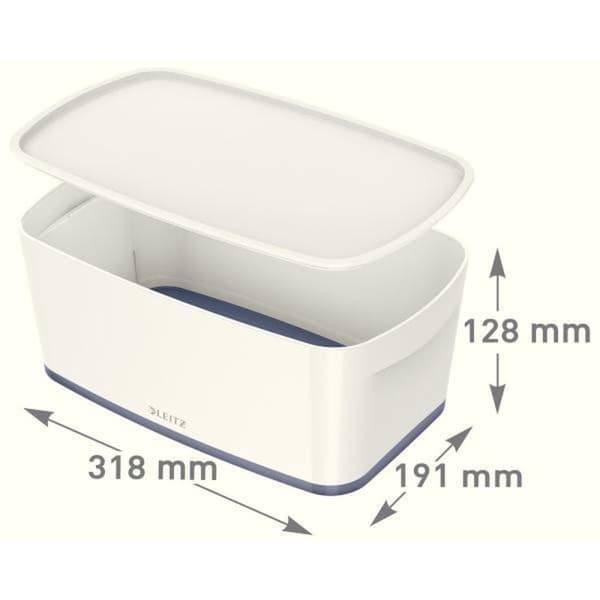 Leitz MyBox® Small med låg, opbevaringsboks - grå/hvid