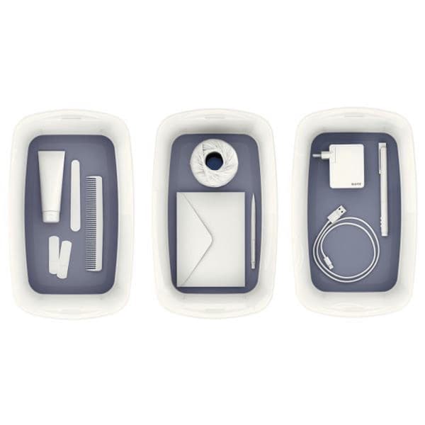 Leitz MyBox® Small med låg, opbevaringsboks - grå/hvid