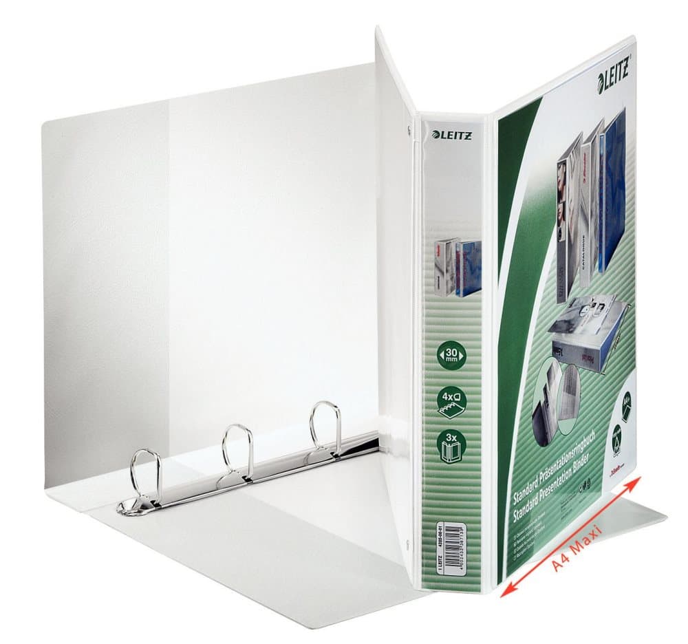 Leitz Presentation Ringpärm A4 extra bred vit fyra D-ringar