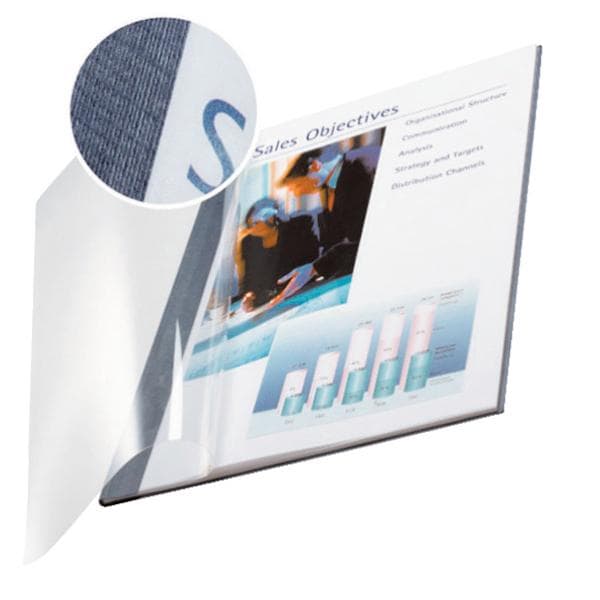 Esselte Leitz ImpressBIND - Mjukt omslag - A4 (210 x 297 mm) - 35 ark - blått med transparent täckark - för Leitz impressBIND 140, impressBIND 280 (73