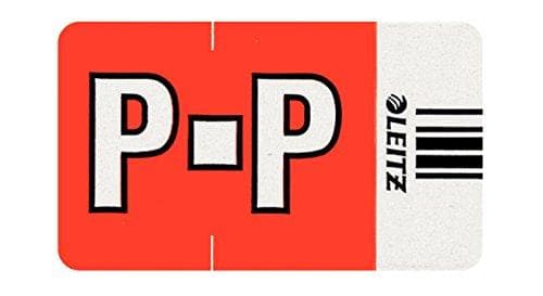 Leitz Orgacolor 66251000 numerokylttikortti "P" 250 punaisen pakkaus