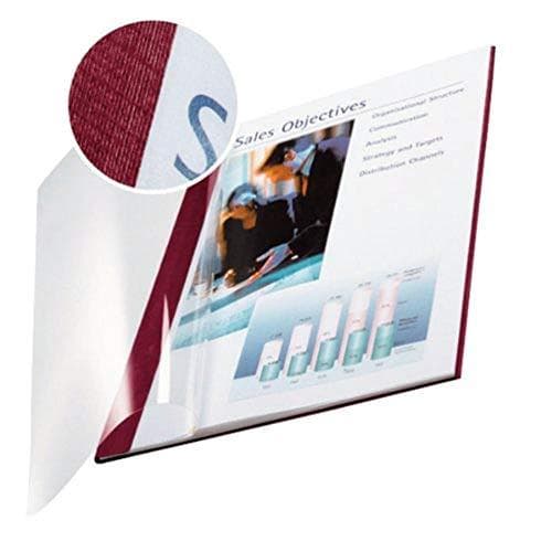 Leitz 74150028 bokbindarmapp impressBIND, mjukt omslag, A4, 14 mm, 10 st, bordeaux