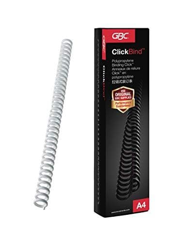 GBC ClickBind - 12 mm - 34 rengasta - A4 (210 x 297 mm) - 95 arkkia - valkoinen - 50 kpl. uudelleensuljettavat sidontakammat (388057E)
