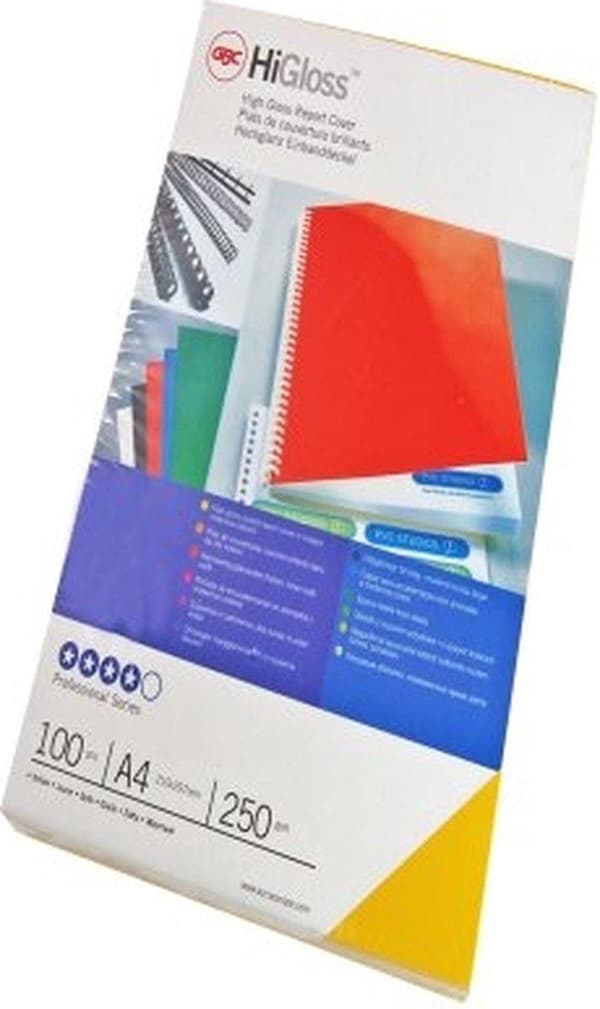 GBC Cover A4 Högglans 250 Gr. Röd (100)