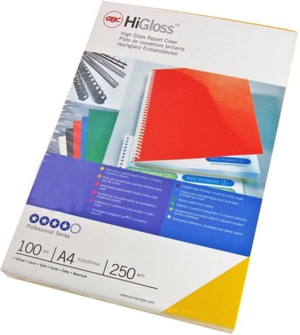 GBC Cover A4 Högglans 250 Gr. Röd (100)