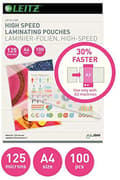 Miniatyrbillede 2 af 5: Leitz A3 Speed varmelamineringsfilm, pakke med 100 stk., blank, gennemsigtig, filmtykkelse 125 mikrofon, for 30 % hurtigere laminering, førsteklasses