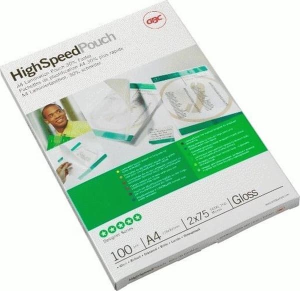 GBC lamineringspåse - Highspeed - A4 - 250 mikron - 100 stycken