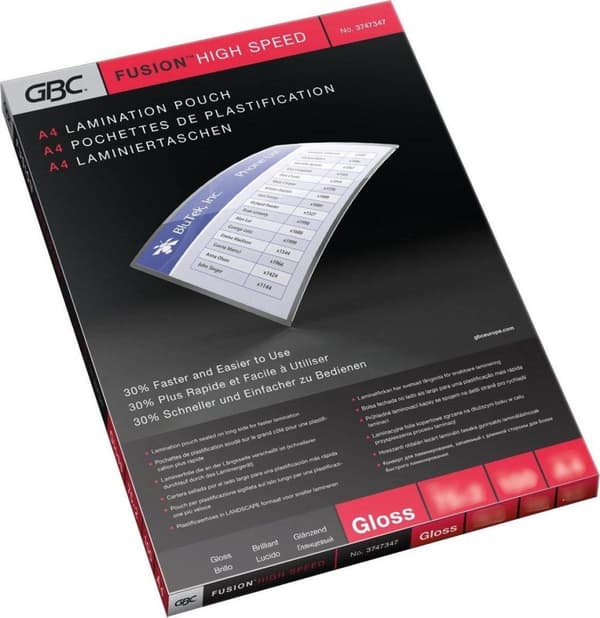 GBC lamineringspåse - Highspeed - A4 - 250 mikron - 100 stycken