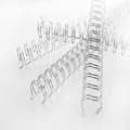 Miniatyrbillede 5 af 11: Wire back 8mm 34 ringe A4 GBC Hvid Pakke med 100 stk