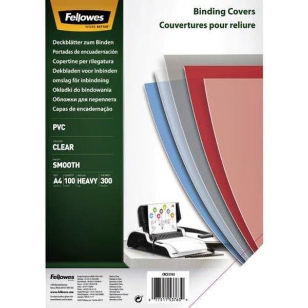 Fellowes slutpapper A4 transparent 300 mikron