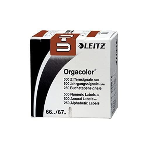 Leitz Orgacolor 66301000 Alfabetiske etiketter U 250 stykker Brun