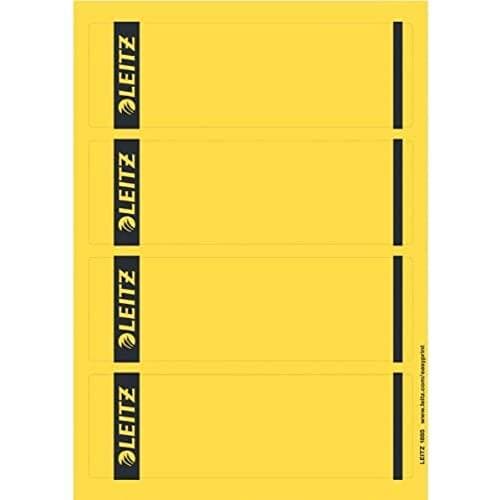 Leitz PC-skrivbara ryggetiketter, självhäftande för standard- och hårda kartongmappar, förpackning om 100, kort och bredformat, 62 x 192 mm, papper, g
