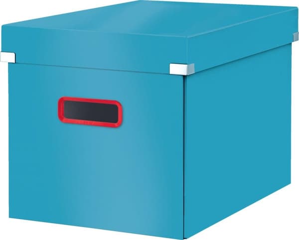 Leitz Click & Store Stor opbevaringskube til Ikea Kallax skabe - 32 x 31 x 36 Cm (BxHxD) - Sammenfoldelig opbevaringsboks med låg til kontor og hjem -