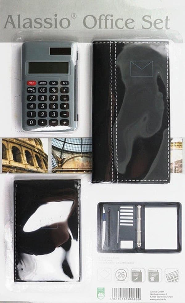 Alassio Office Set Organizer A4 konstläder Svart