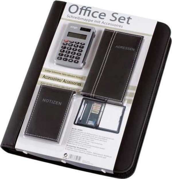 Alassio Office Set Organizer A4 konstläder Svart