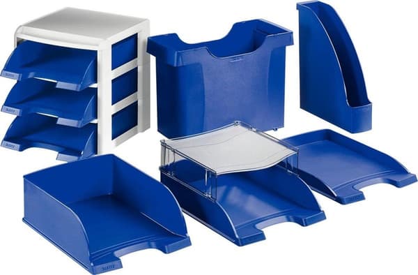 Leitz Suspension File Cassette Plus - Velegnet til A4-hængefiler - Arkivering og opbevaring - Stabelbar - Blå - 1 stk.