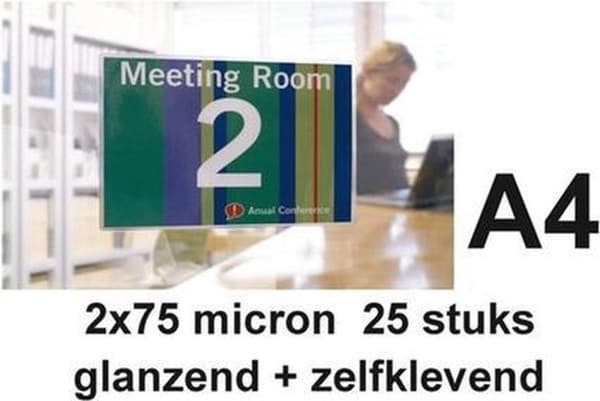 GBC Peel'nStick självhäftande lamineringspåsar - för A4-format - 2 x 75 mikron - 150 mikron - 25 stycken
