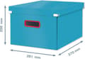 Miniatyrbillede 2 af 8: Leitz Cozy Click & Store Medium A4 opbevaringsboks - Foldbar arkivboks med låg til kontor og hjemmekontor - 28,1 x 20 x 37 cm (BxHxD) - Serene Blue