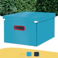 Miniatyrbillede 1 af 8: Leitz Cozy Click & Store Medium A4 opbevaringsboks - Foldbar arkivboks med låg til kontor og hjemmekontor - 28,1 x 20 x 37 cm (BxHxD) - Serene Blue