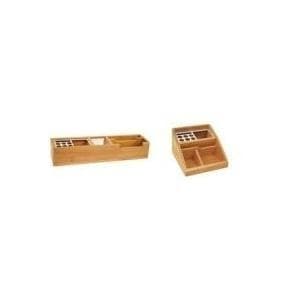 WEDO multi kogger, lavet af bambus, diagonalt 3 store rum, 1 stort rum med aluminium indsats, 6 (61 507)