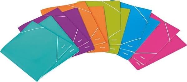 Leitz WOW 3-ventil mappe - assorteret 6 stk
