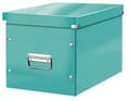 Miniatyrbillede 1 af 2: Leitz Click & Store Cube Stor opbevaringsboks med låg - 32x36 (BxD) Cm - Ideel til Ikea Kallax skabe - Ice Blue