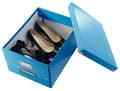 Miniatyrbillede 3 af 5: Leitz WOW Click & Store Medium papopbevaringsboks med låg til A4-formater - 28,1 x 20 x 37 cm (BxHxD) - Ideel til kontor og hjemmekontor / hjemmearbej