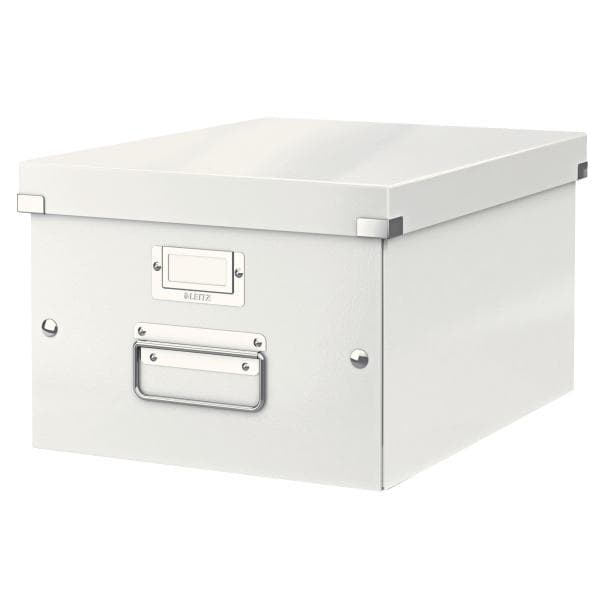 Leitz WOW Click & Store Keskikokoinen pahvisäilytyslaatikko kannella - 28,1 x 37 cm (LxS) - A4-formaateille - Ihanteellinen toimistoon ja kotitoimisto