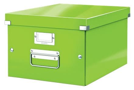Leitz WOW Click & Store Medium papopbevaringsboks med låg - 28,1 x 37 cm (BxD) - Til A4-formater - Ideel til kontor og hjemmekontor/hjemmearbejdsplads