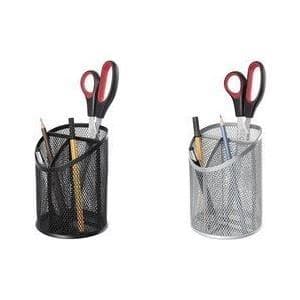 WEDO Office penholder, lavet af trådmetal, 3 rum, sølvtrådmetal pulverlakeret, rund, - 1 stk (65 654)