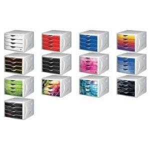 Helit H6129650 - Laatikon laatikko "kameleontti", 4 laatikkoa, DIN A4-formaatille, kevät, 1 kpl