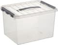 Pikkukuva 1 / 6: Sunware - Q-line säilytyslaatikko 22L läpinäkyvä metalli - 40 x 30 x 26 cm
